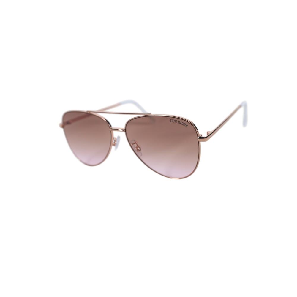 Steve Madden SANTANA Metal Aviator Sunglasses - Rose Gold / Pink Gradient - NWT